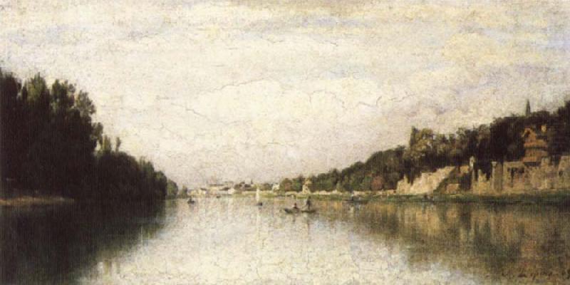 Stanislas lepine Banks of the Seine china oil painting image
